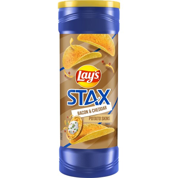Lays Stax Potato Skins Cheddar Bacon 156g