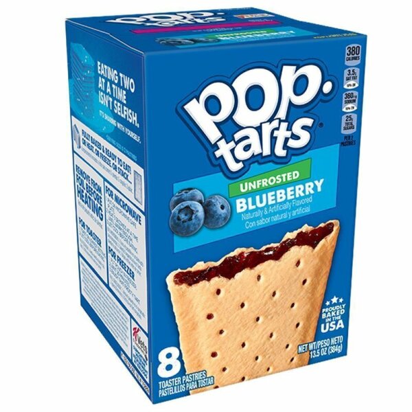 Pop Tarts Unfrosted Blueberry 384g