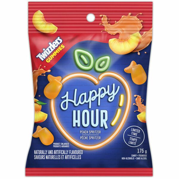 Twizzlers Happy Hour Peach Spritzer Gummies 175g