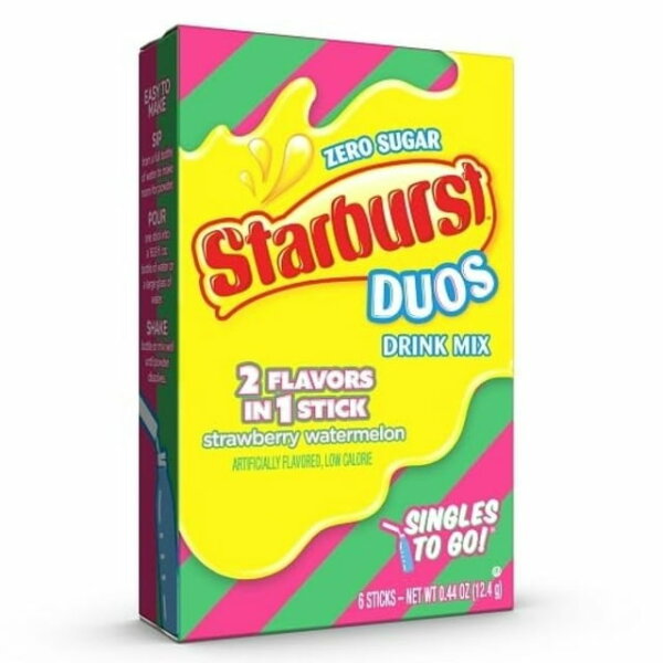 Starburst Strawberry Watermelon Singles to Go Zero Sugar 12,4g