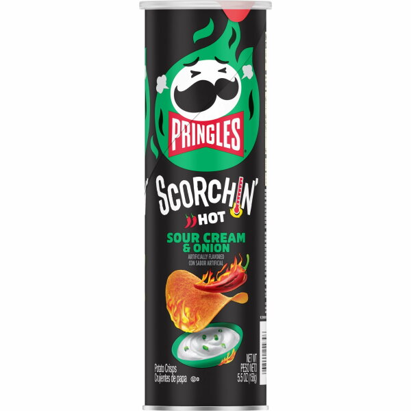 Pringles Scorchin Hot Sour Cream & Onion 156g