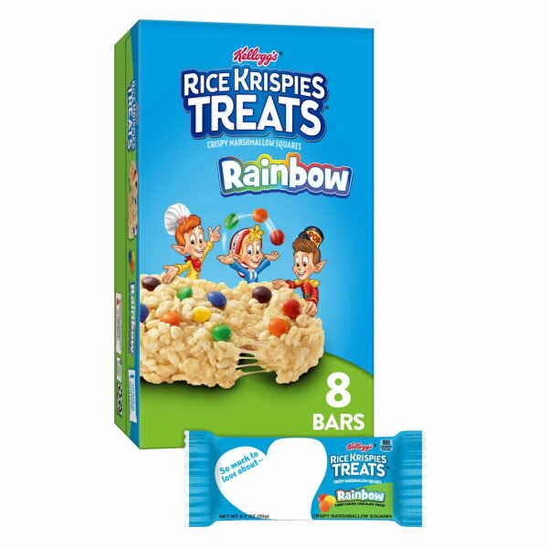 Kelloggs Rice Krispies Treats Rainbow 8 Pack 176g